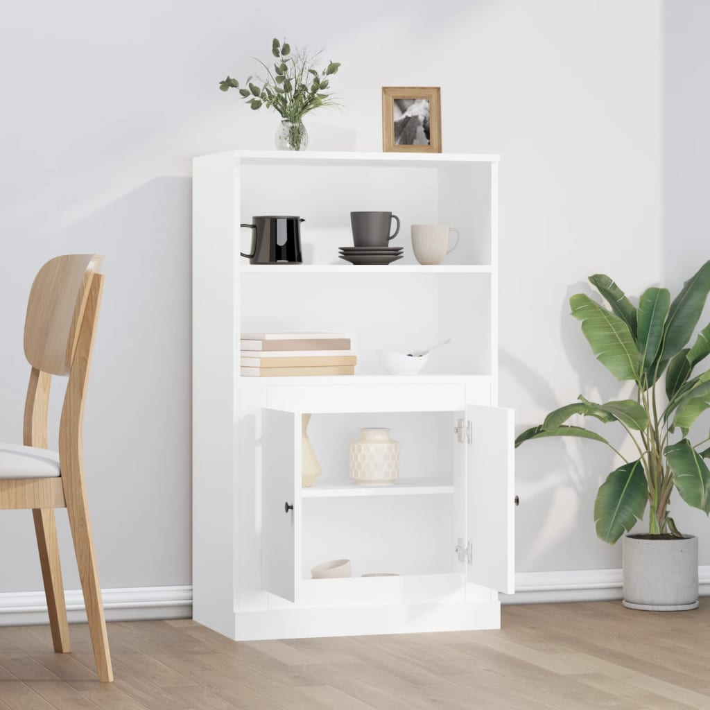 Chest of drawers, white, 60x35.5x103.5cm, engineered wood