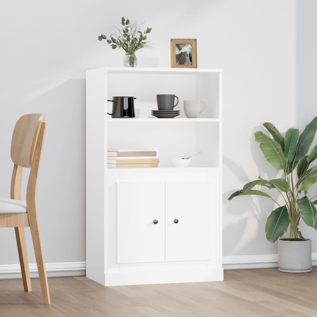 Chest of drawers, white, 60x35.5x103.5cm, engineered wood