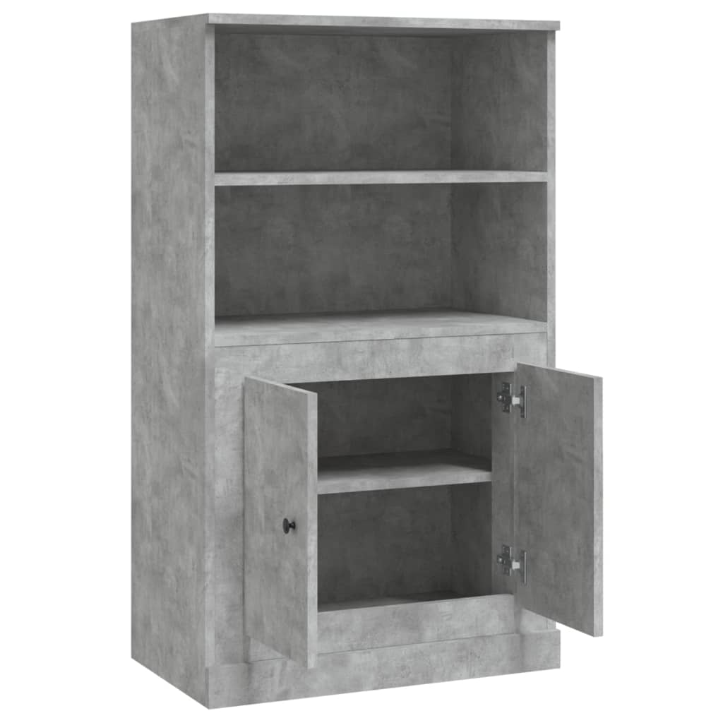 Chest of drawers, concrete grey, 60x35.5x103.5cm, engineered wood