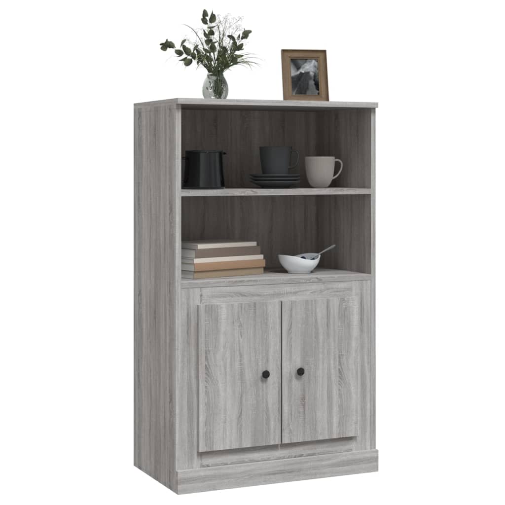 Chest of drawers, grey oak, 60x35.5x103.5cm, engineered wood