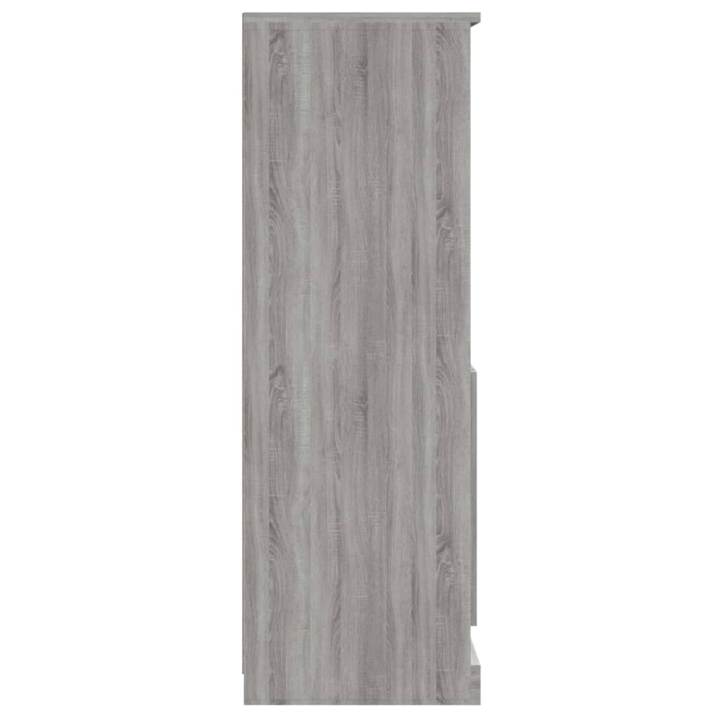 Chest of drawers, grey oak, 60x35.5x103.5cm, engineered wood