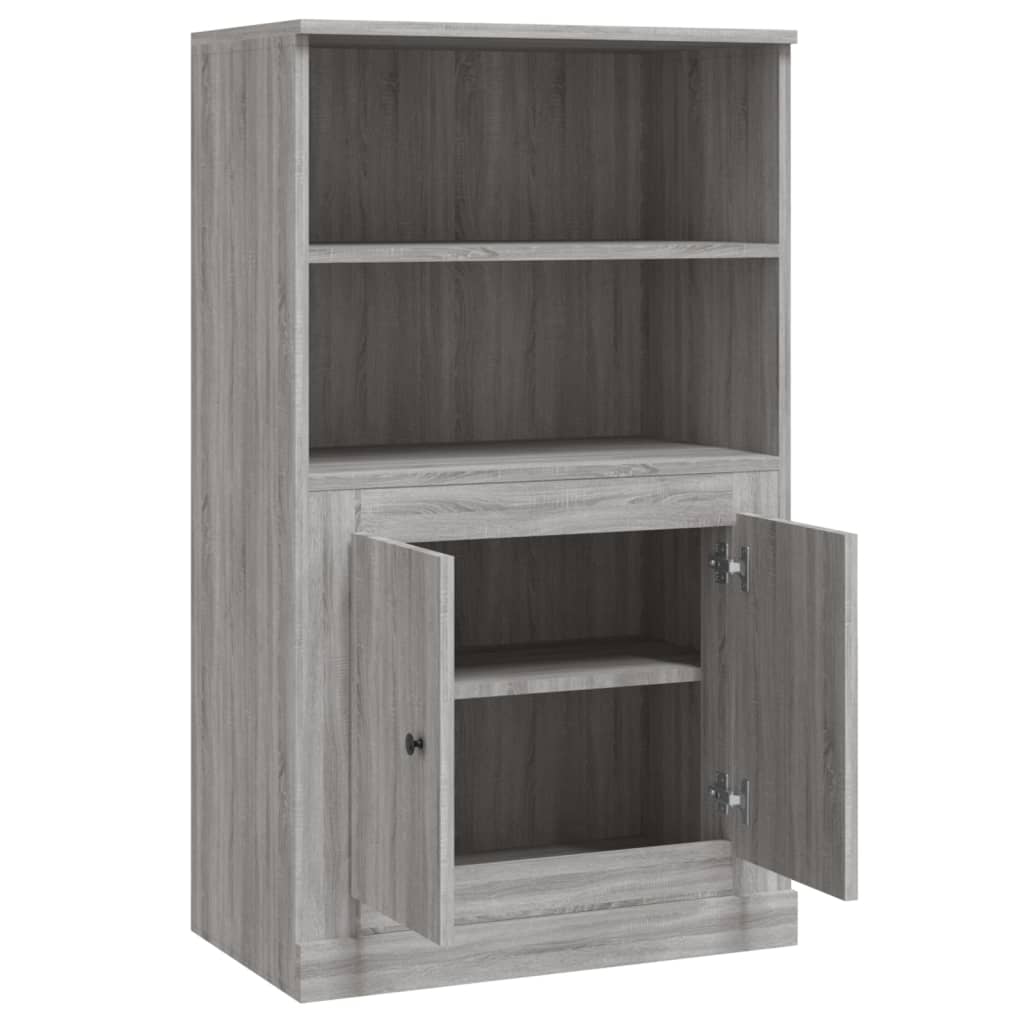 Chest of drawers, grey oak, 60x35.5x103.5cm, engineered wood