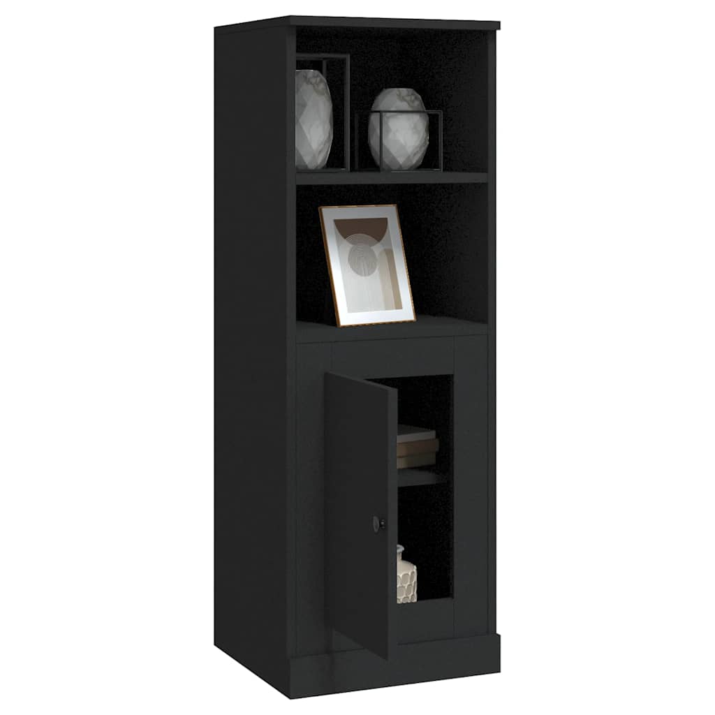 Chest of drawers, black, 36x35.5x103.5cm, engineered wood