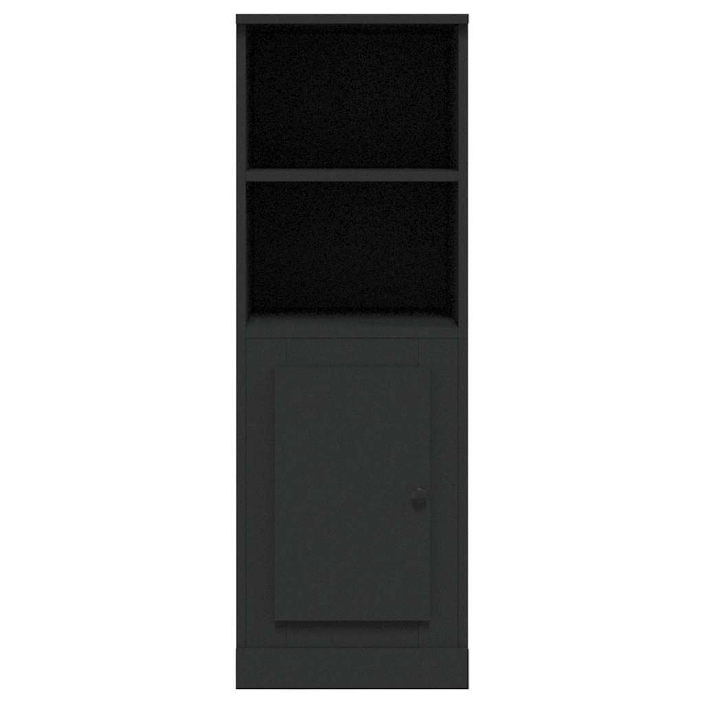 Chest of drawers, black, 36x35.5x103.5cm, engineered wood