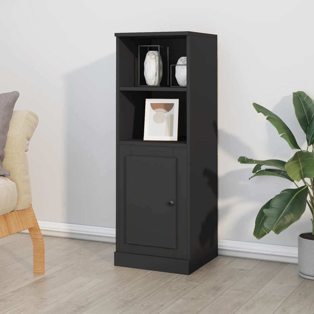 Chest of drawers, black, 36x35.5x103.5cm, engineered wood