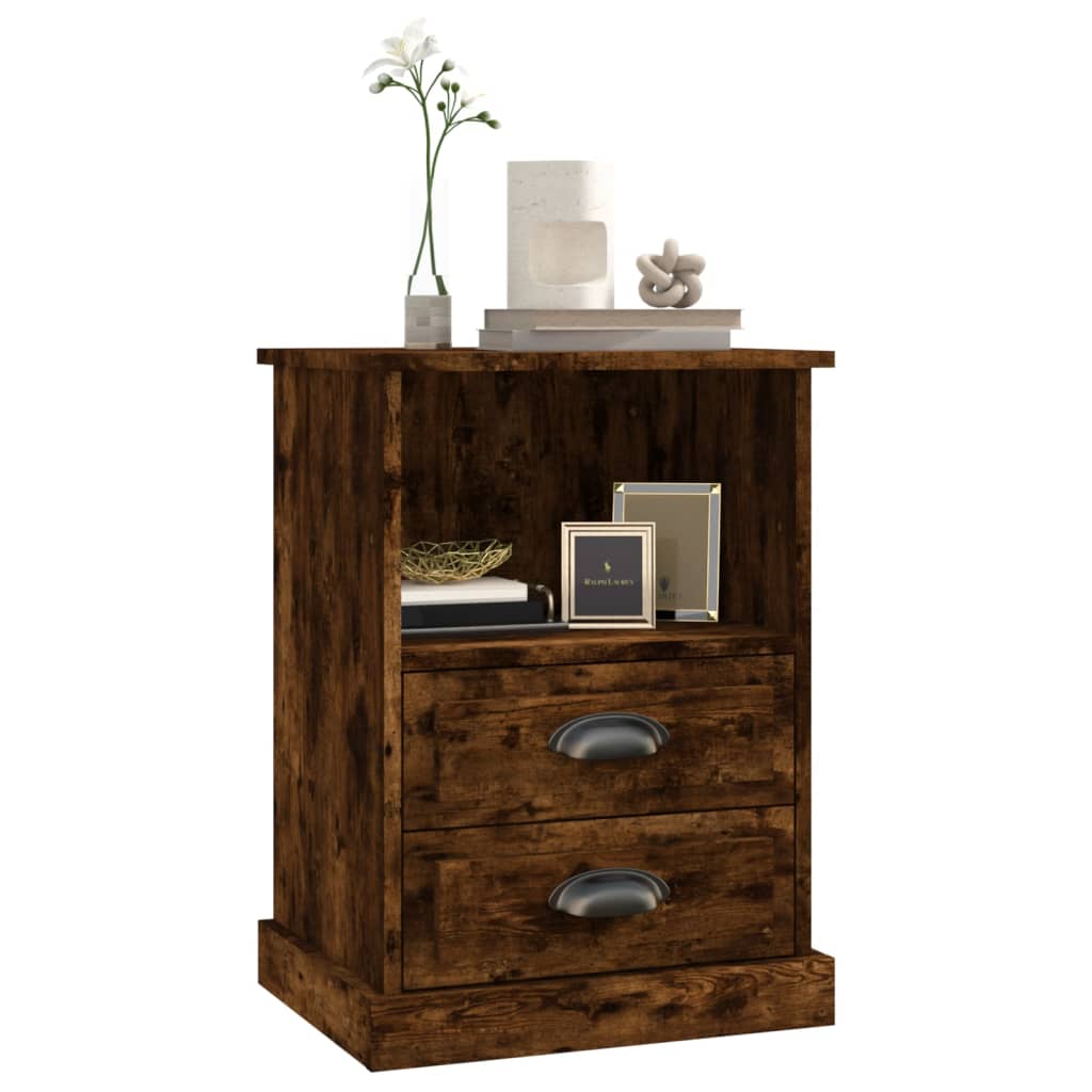 Bedside tables, 2 pcs, smoky oak color, 43x36x60cm
