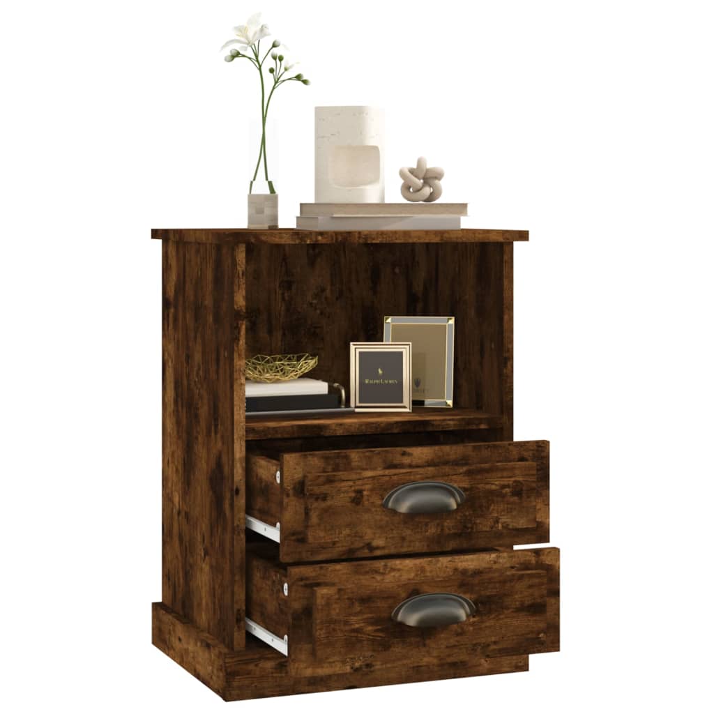 Bedside tables, 2 pcs, smoky oak color, 43x36x60cm
