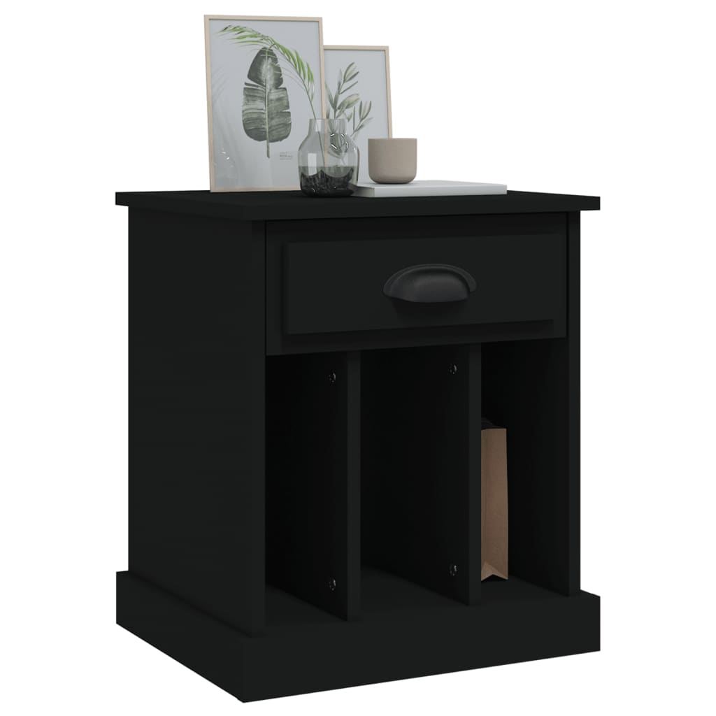 Nightstands, 2 pcs., black, 43x36x50cm