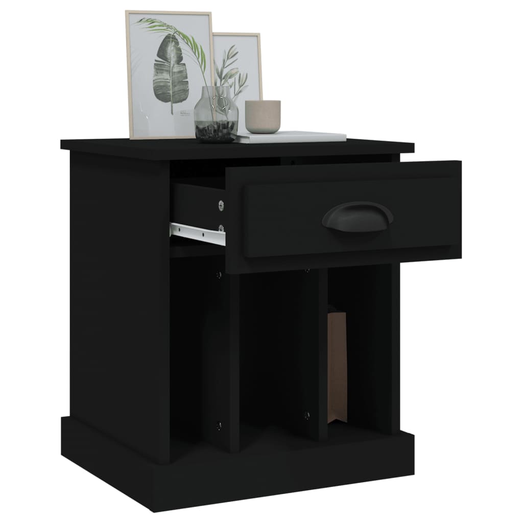 Nightstands, 2 pcs., black, 43x36x50cm
