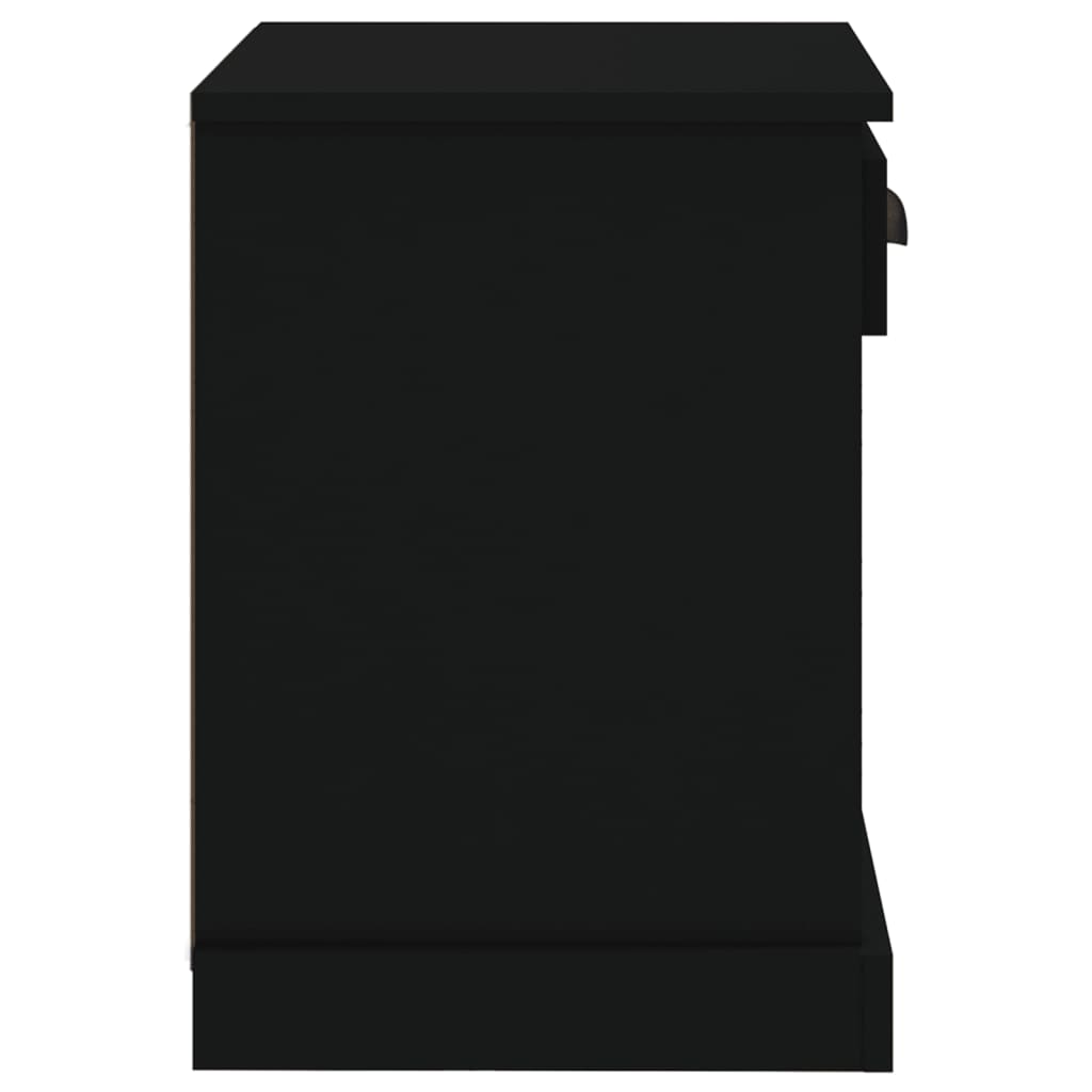 Nightstands, 2 pcs., black, 43x36x50cm