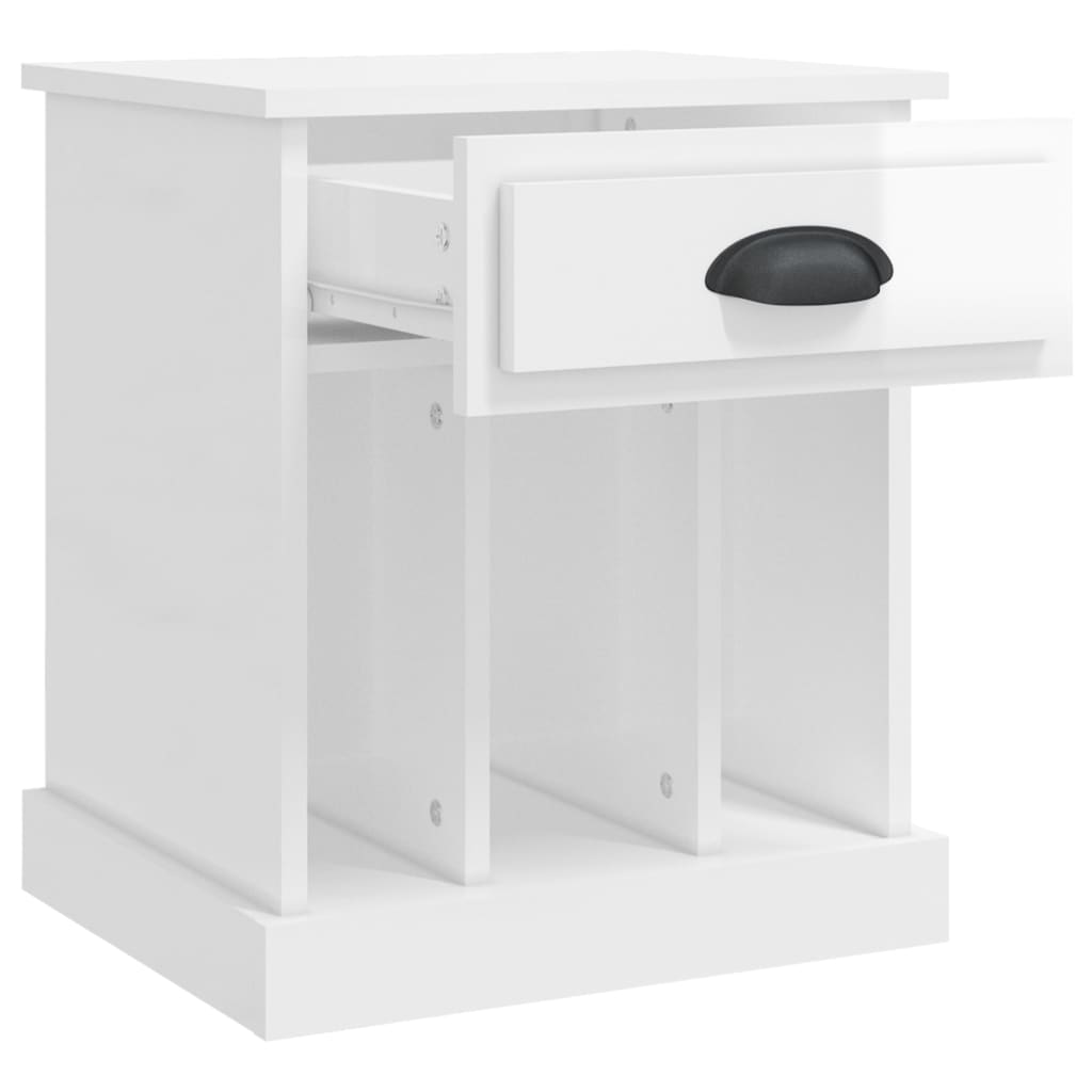 Nightstand, white, 43x36x50cm, glossy