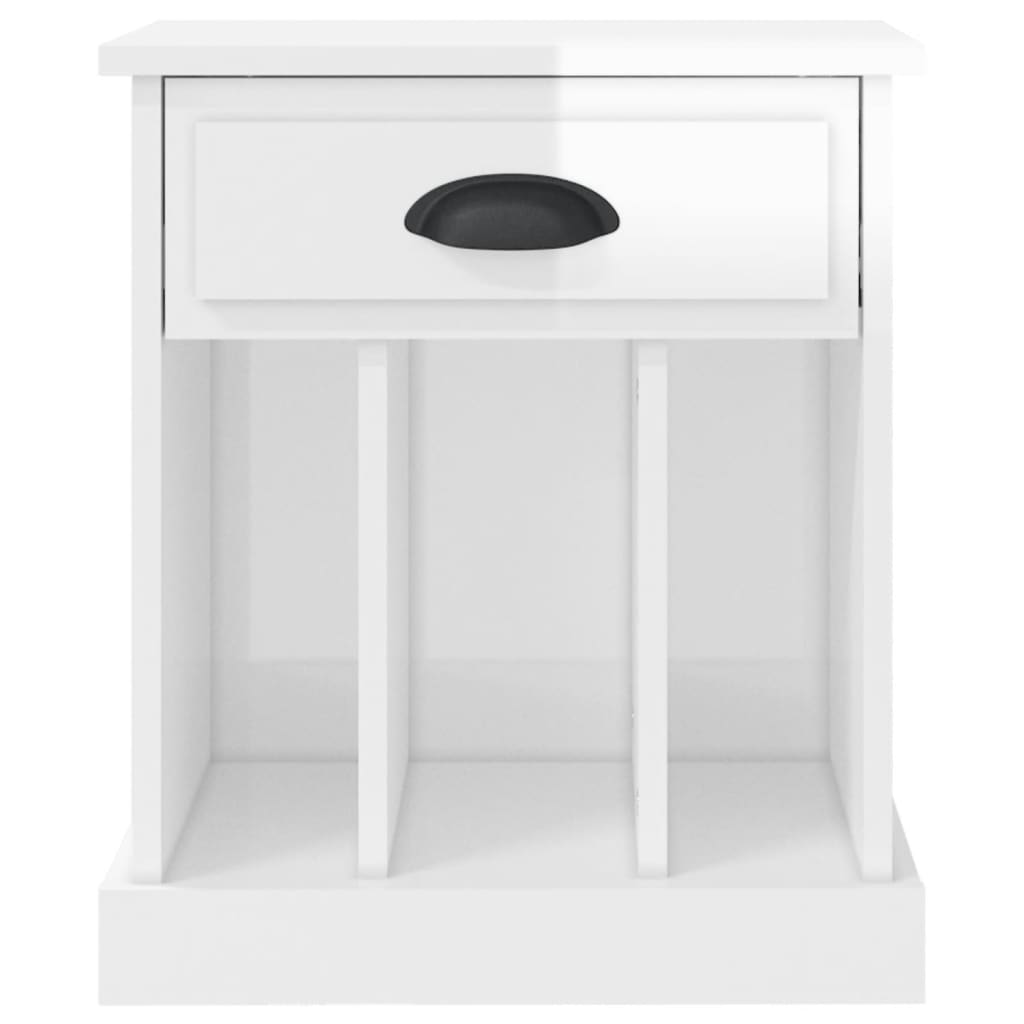 Nightstand, white, 43x36x50cm, glossy