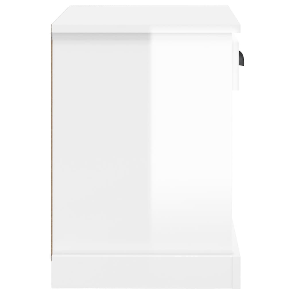 Nightstand, white, 43x36x50cm, glossy