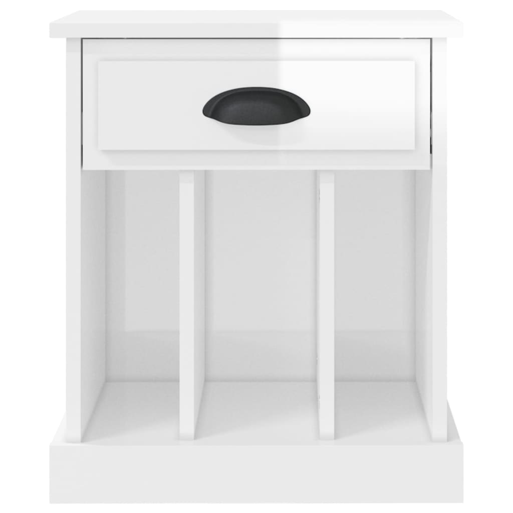 Nightstands, 2 pcs., white, 43x36x50cm, high gloss
