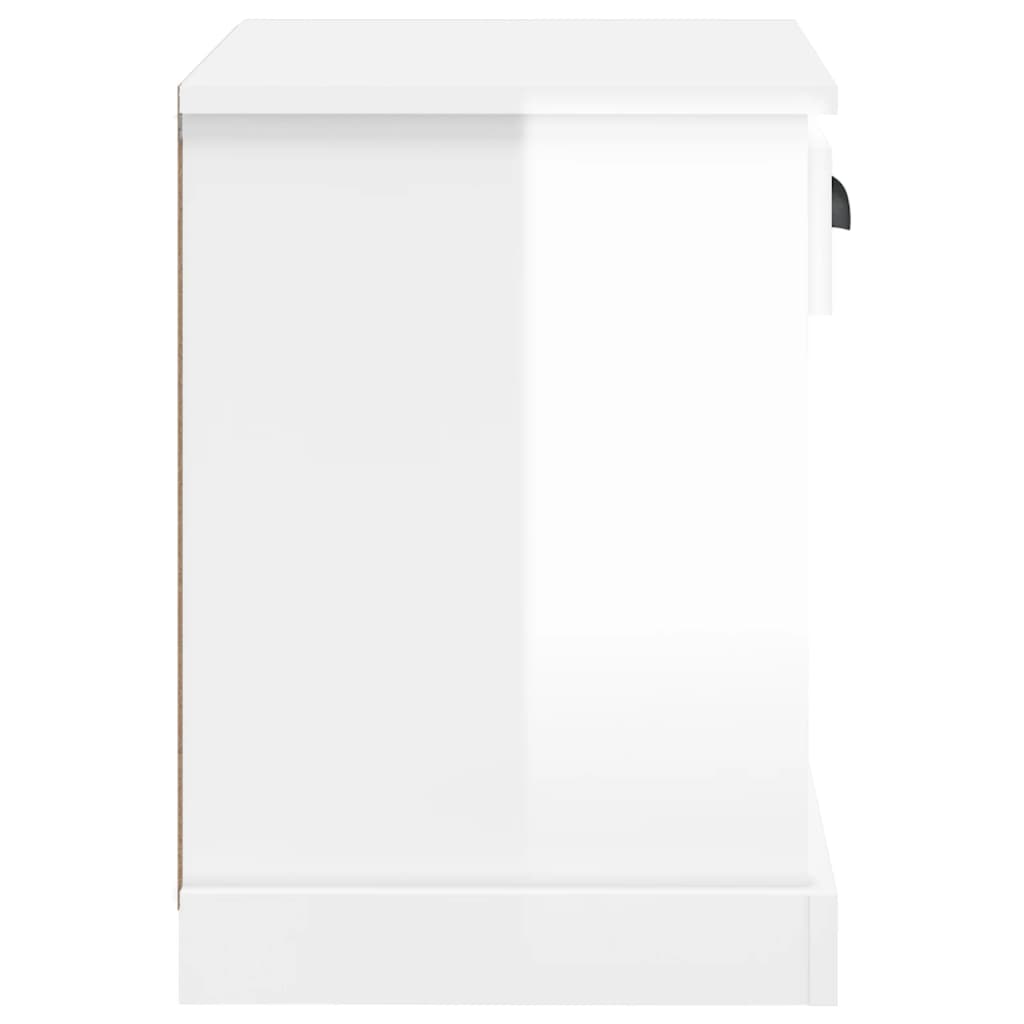 Nightstands, 2 pcs., white, 43x36x50cm, high gloss