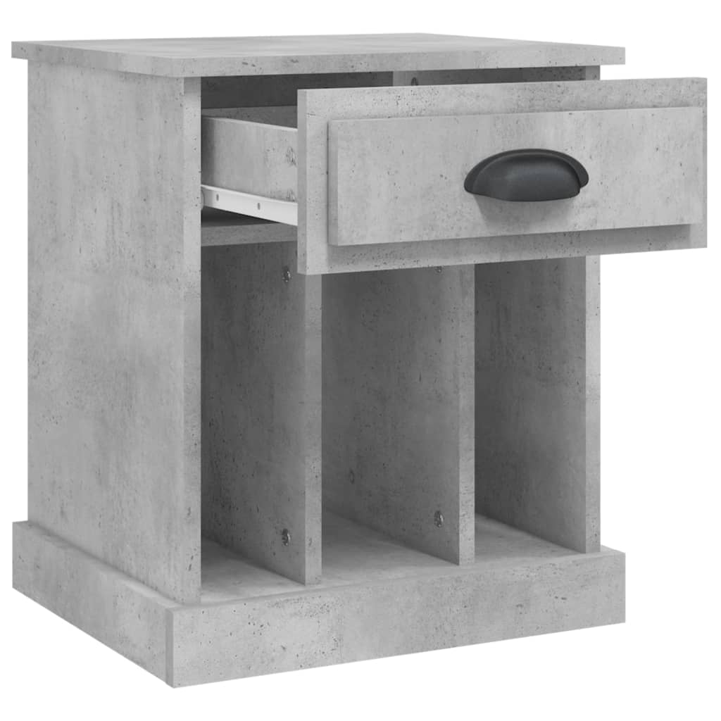 Bedside table, concrete grey, 43x36x50cm