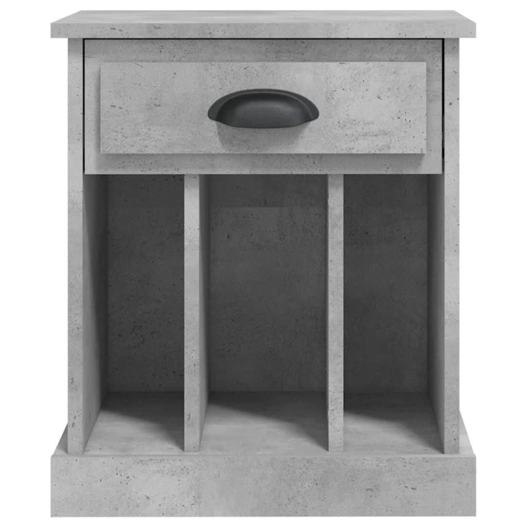 Bedside table, concrete grey, 43x36x50cm