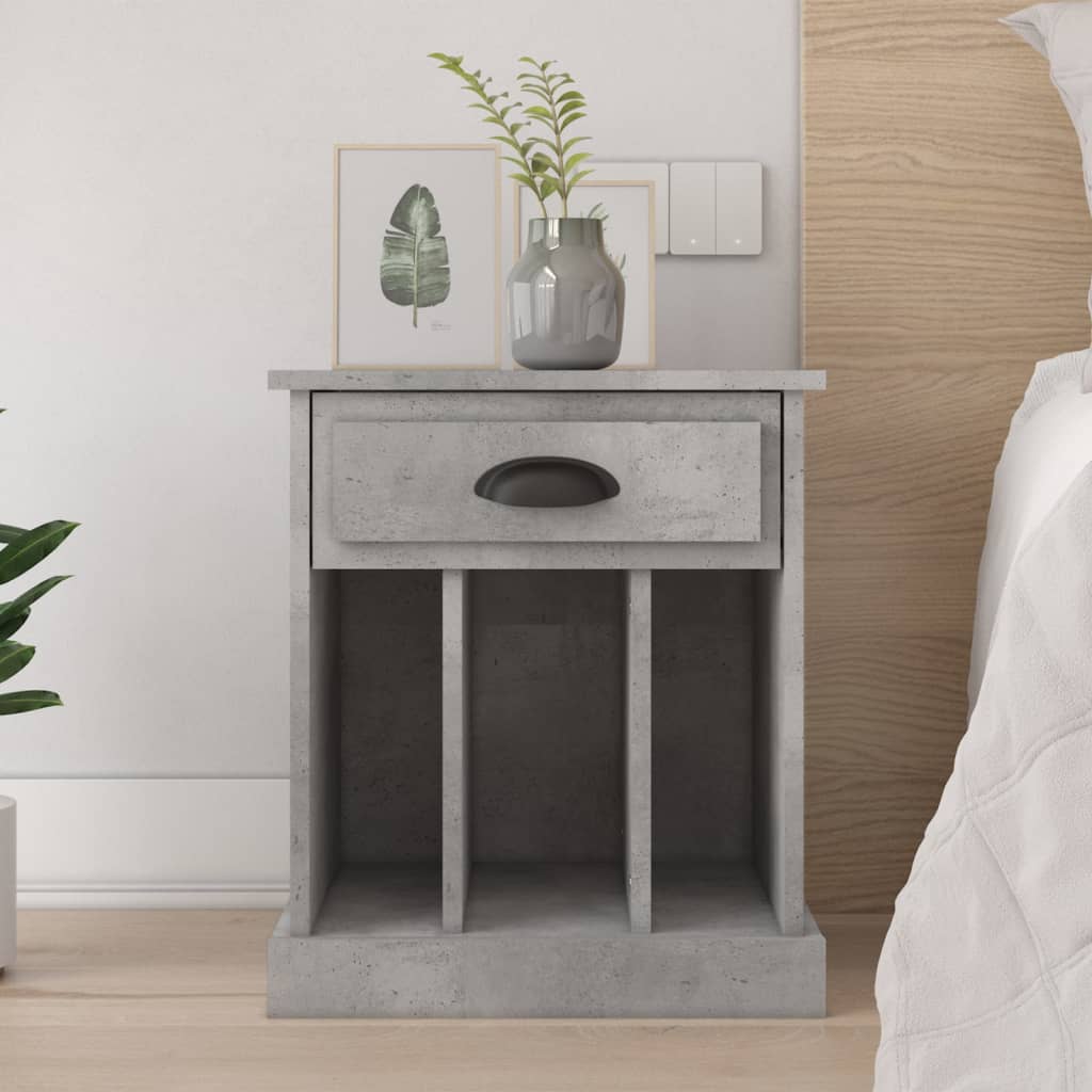Bedside table, concrete grey, 43x36x50cm