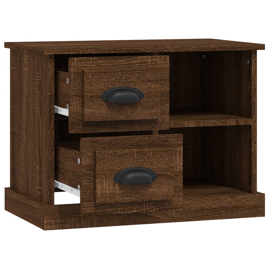 Nightstand, brown oak color, 60x35.5x45cm