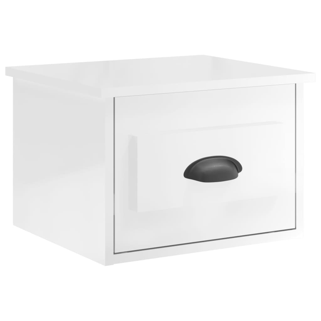 Wall-mounted bedside tables, 2 pcs., white, 41.5x36x28 cm