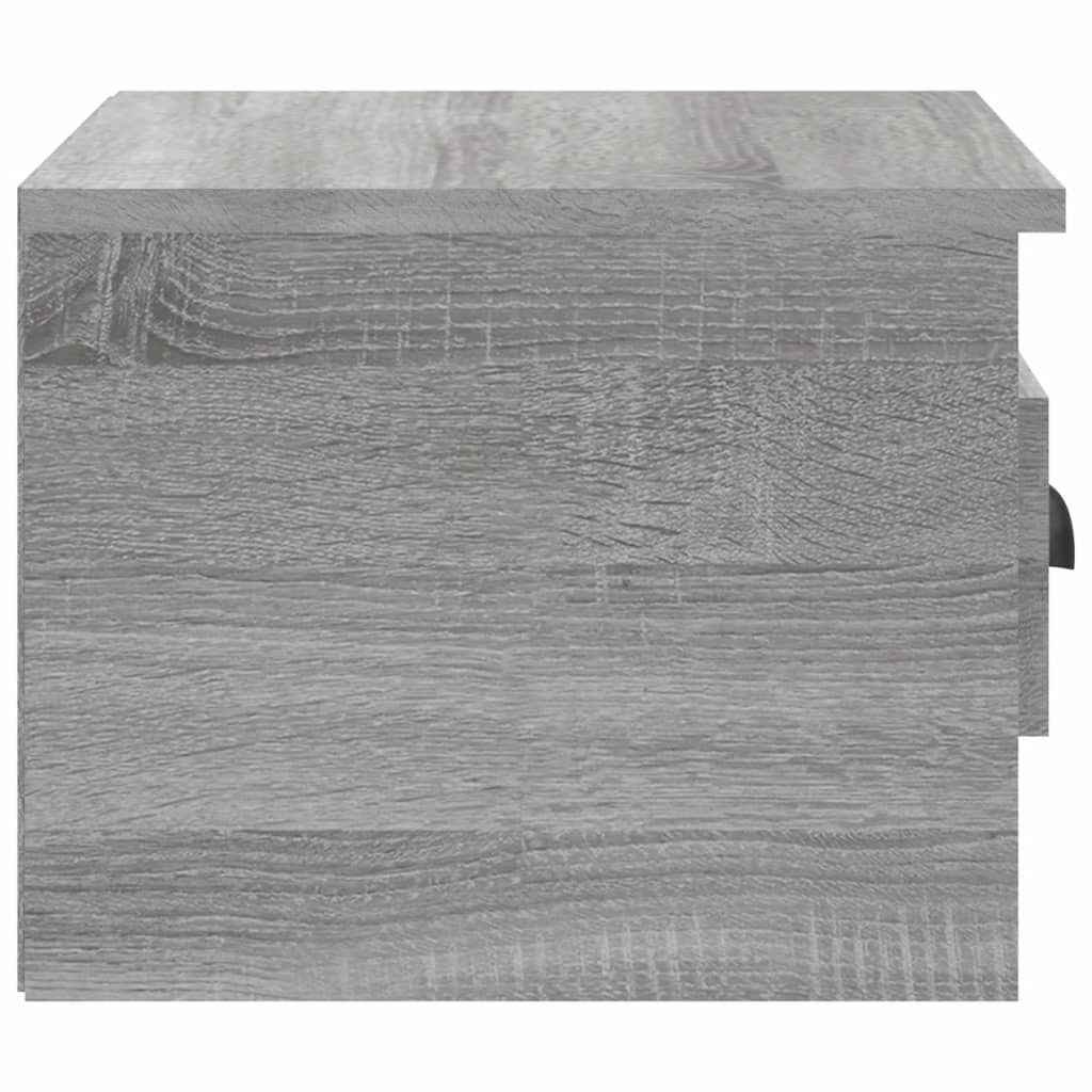 Wall-mounted nightstand, grey oak, 41.5x36x28cm