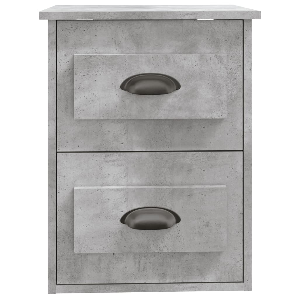 Wall-mounted bedside table, concrete, 41.5x36x53cm