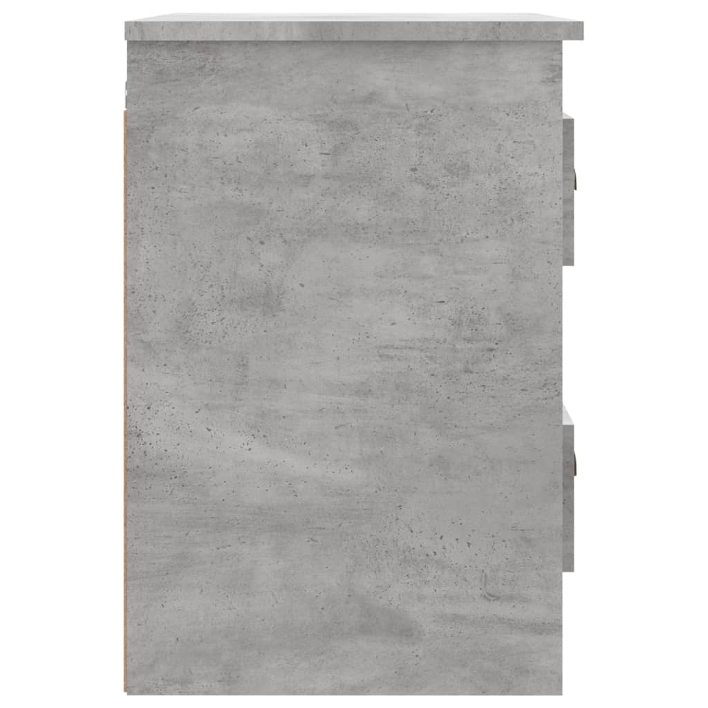 Wall-mounted bedside table, concrete, 41.5x36x53cm