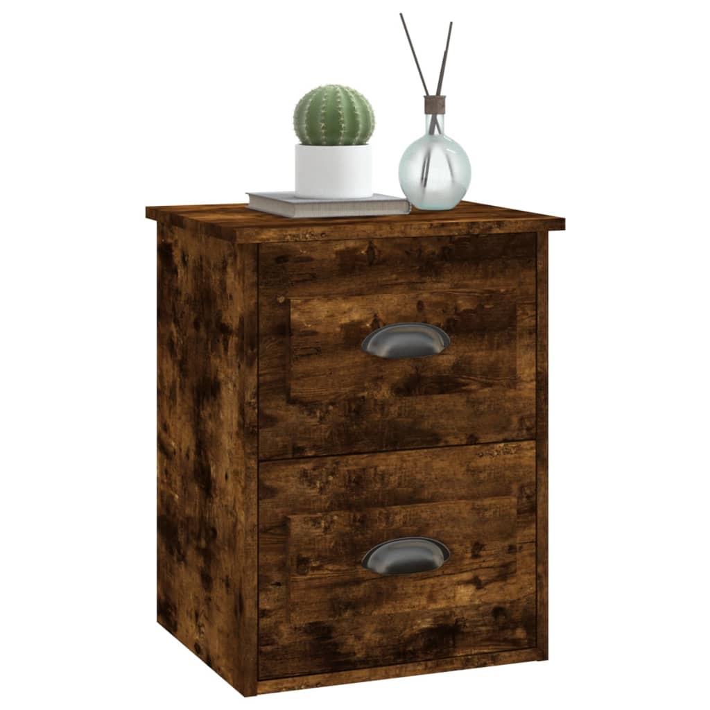 Wall-mounted nightstands, 2 pcs., smoky, 41.5x36x53cm