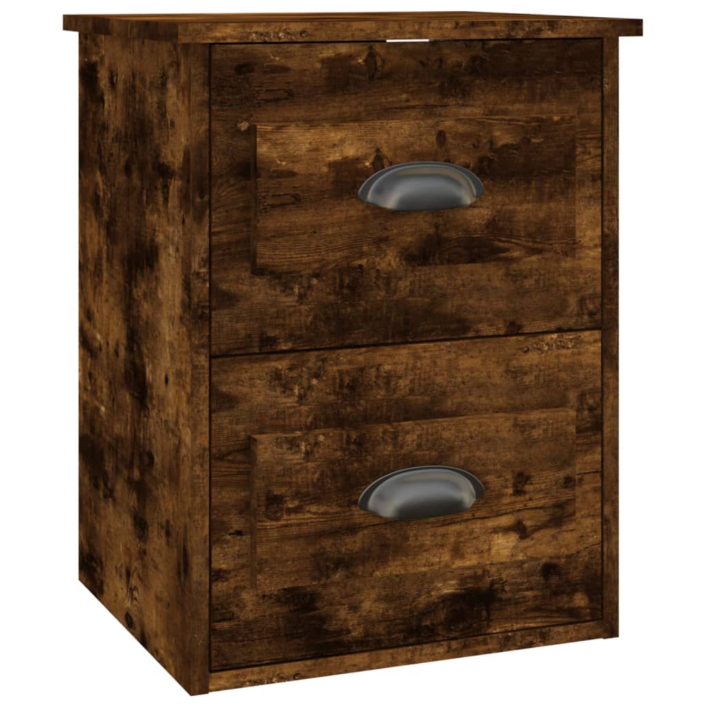 Wall-mounted nightstands, 2 pcs., smoky, 41.5x36x53cm