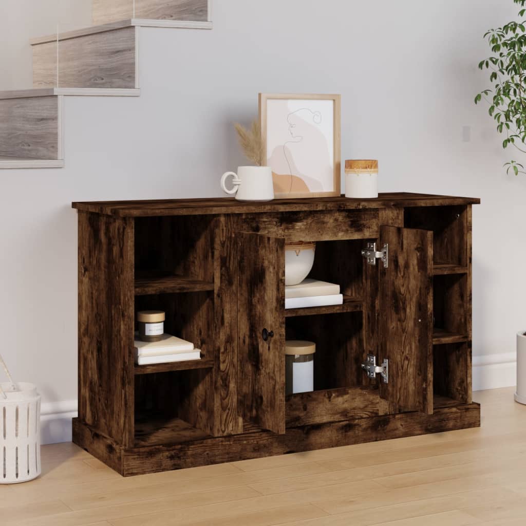 Side cabinet, smoked oak, 100x35.5x60cm, wood