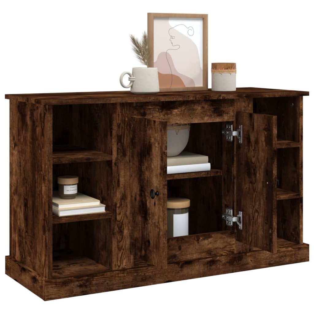 Side cabinet, smoked oak, 100x35.5x60cm, wood