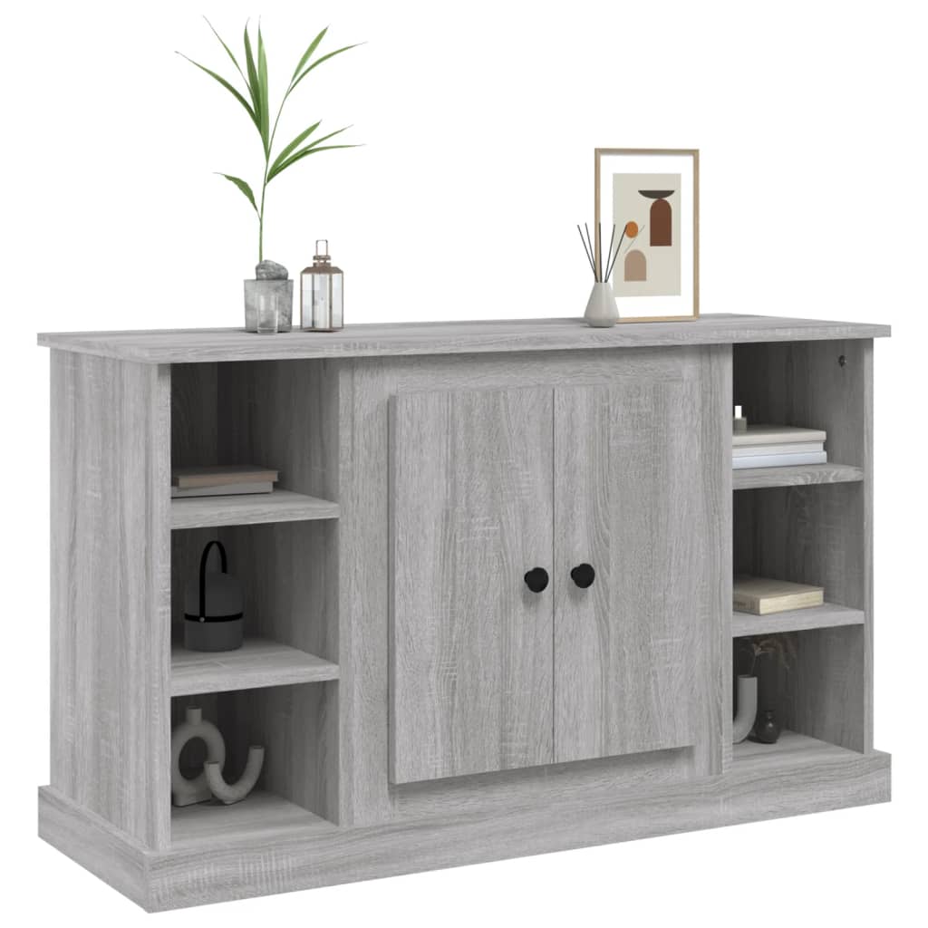 Sideboard, grey oak, 100x35.5x60cm, engineered wood