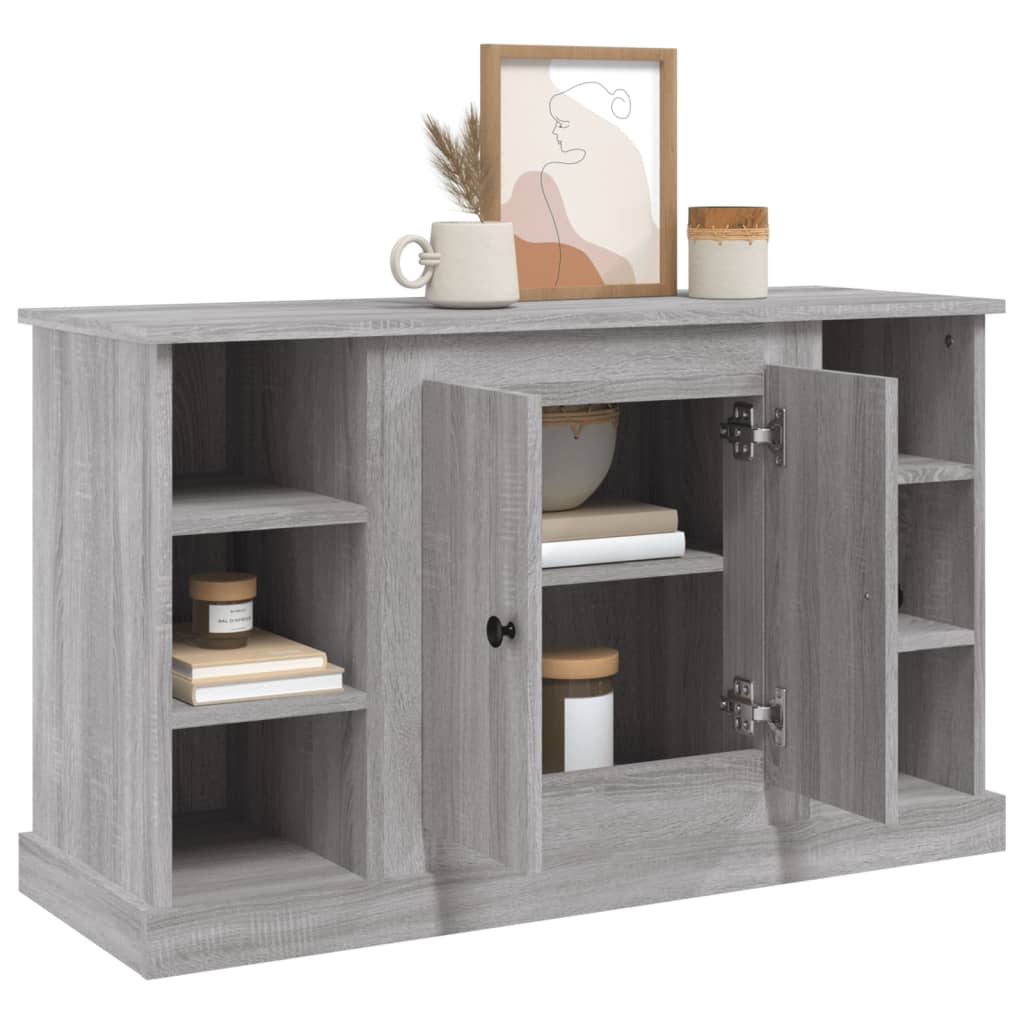 Sideboard, grey oak, 100x35.5x60cm, engineered wood