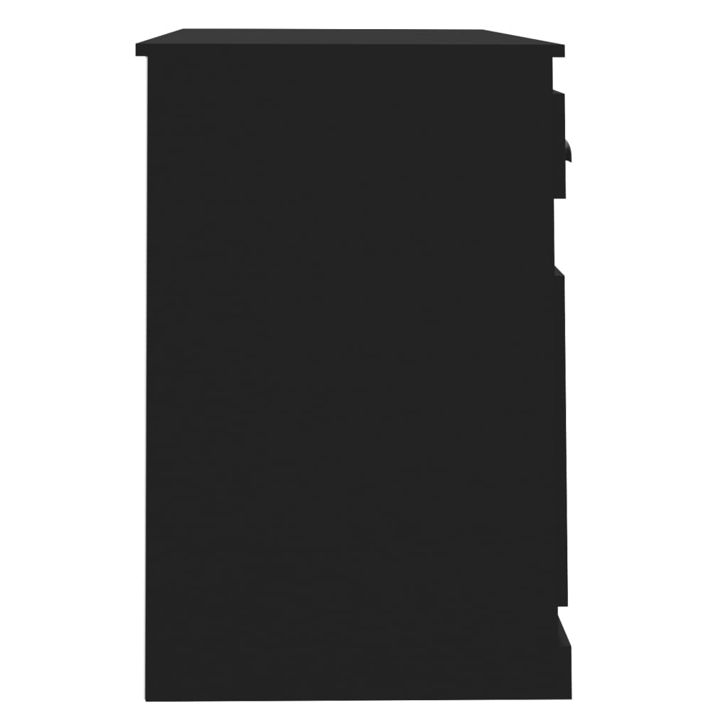 Writing desk with a drawer, black, 115x50x75cm, wood