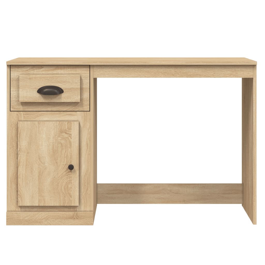 Desk with drawer, oak, 115x50x75cm, wood