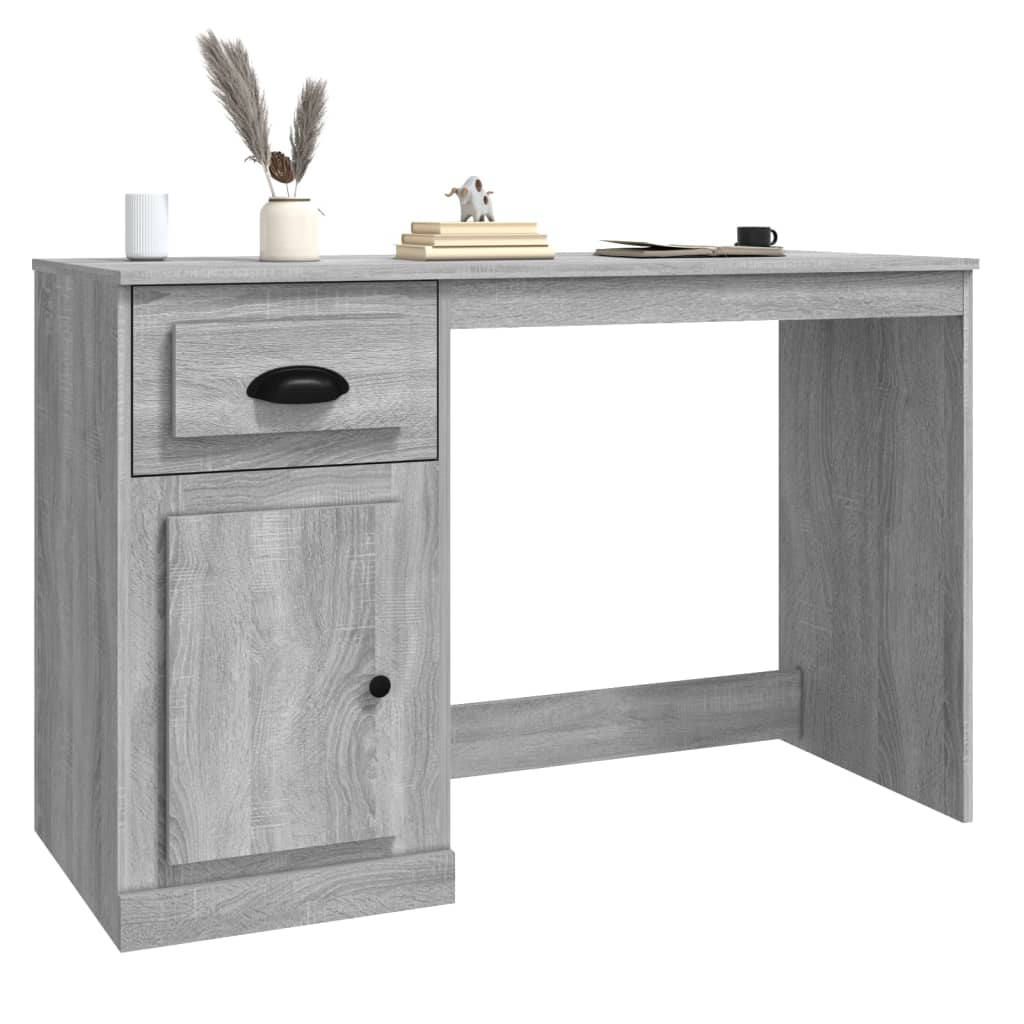 Desk, gray oak, 115x50x75cm, wood