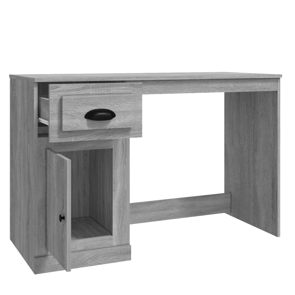 Desk, gray oak, 115x50x75cm, wood