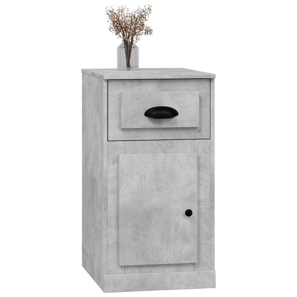Side cabinet with drawer, concrete grey, 40x50x75cm, wood