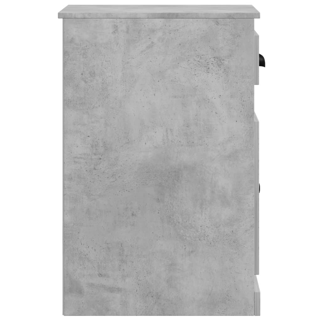Side cabinet with drawer, concrete grey, 40x50x75cm, wood