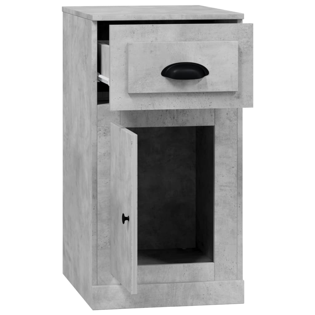 Side cabinet with drawer, concrete grey, 40x50x75cm, wood