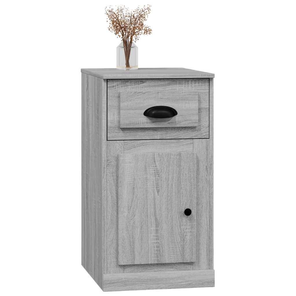 Sideboard with drawer, gray oak, 40x50x75cm, wood