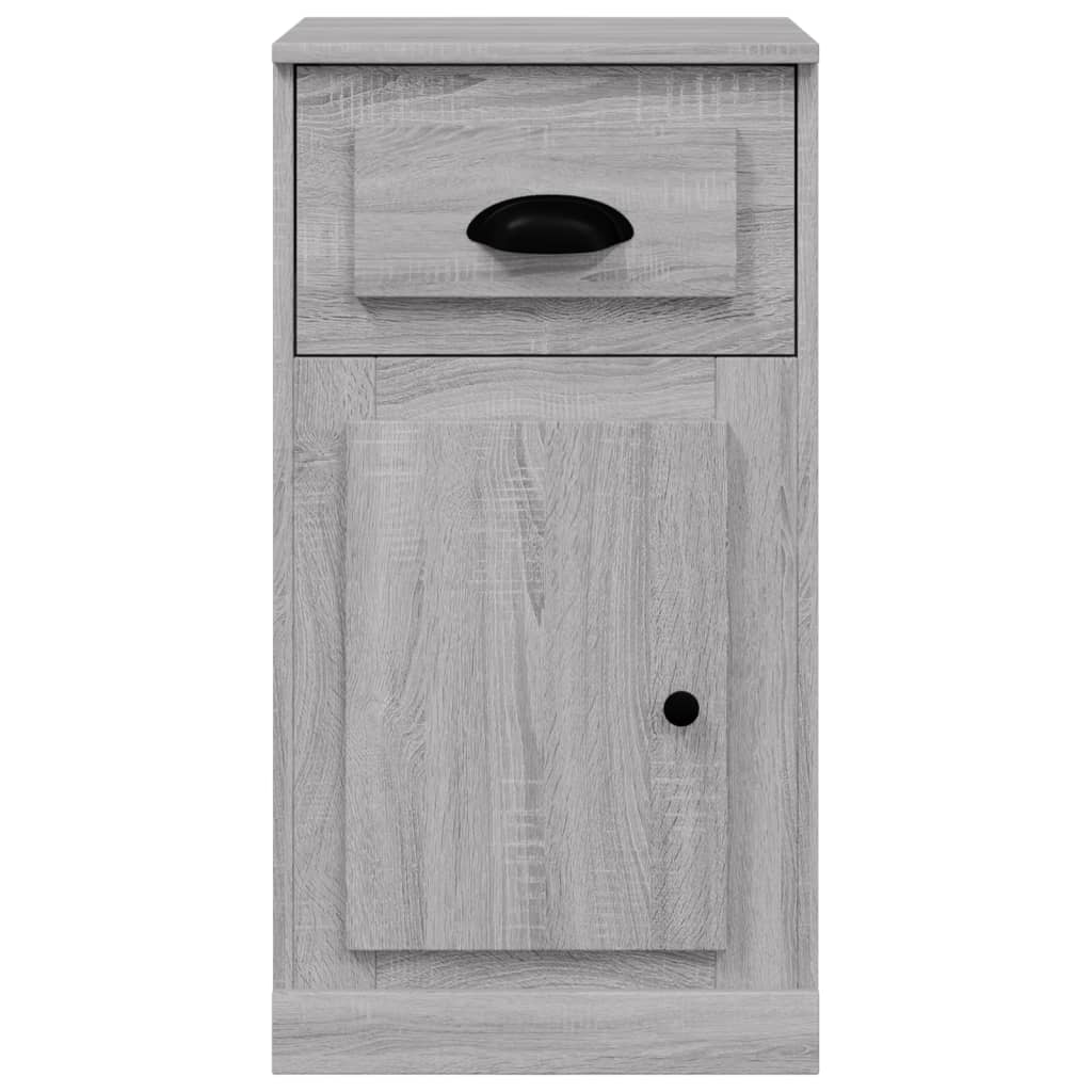 Sideboard with drawer, gray oak, 40x50x75cm, wood