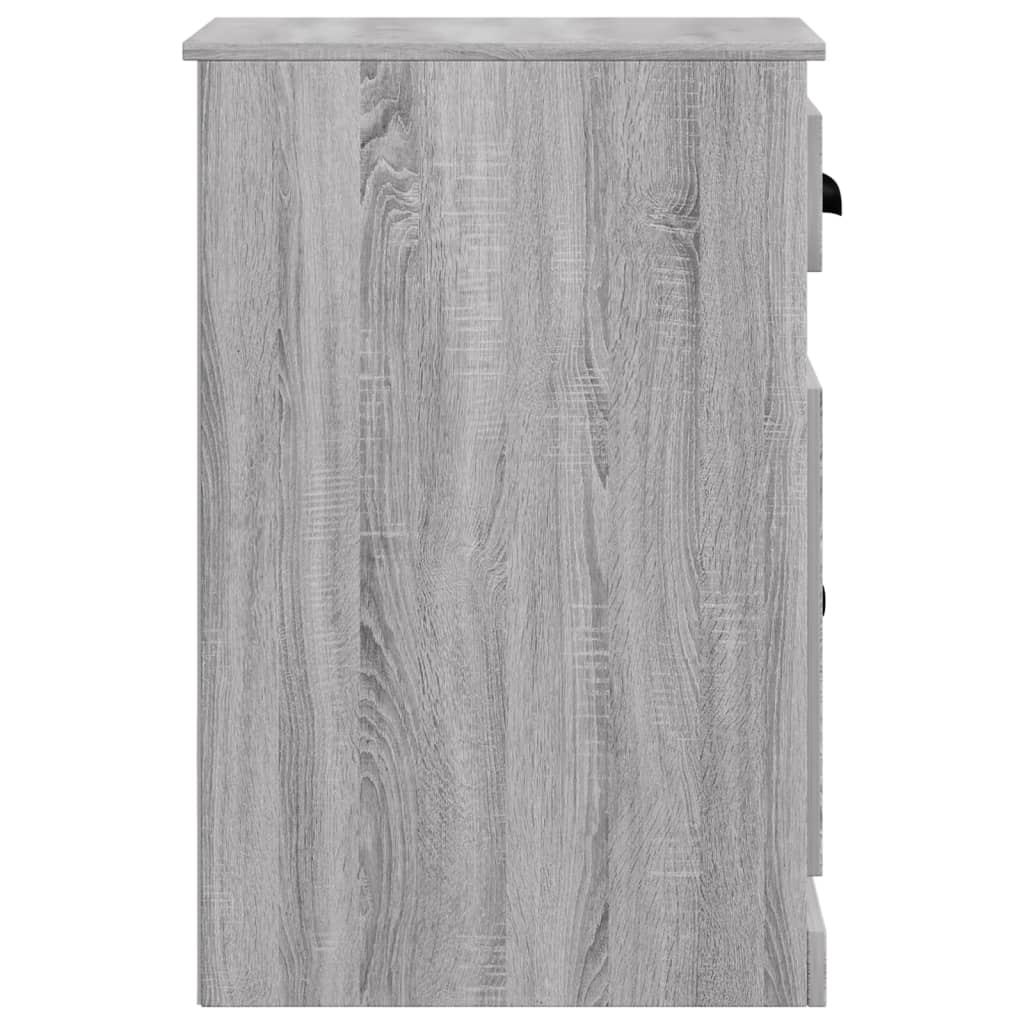 Sideboard with drawer, gray oak, 40x50x75cm, wood