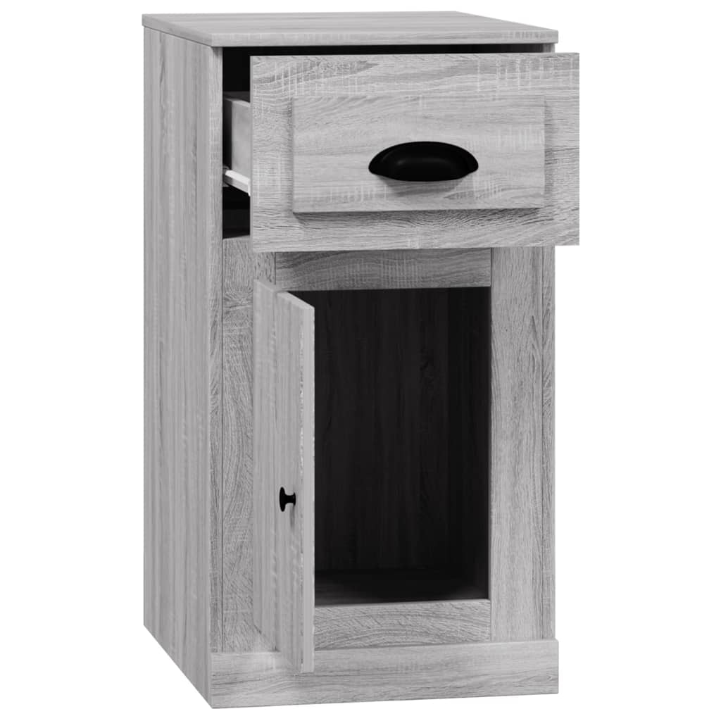 Sideboard with drawer, gray oak, 40x50x75cm, wood