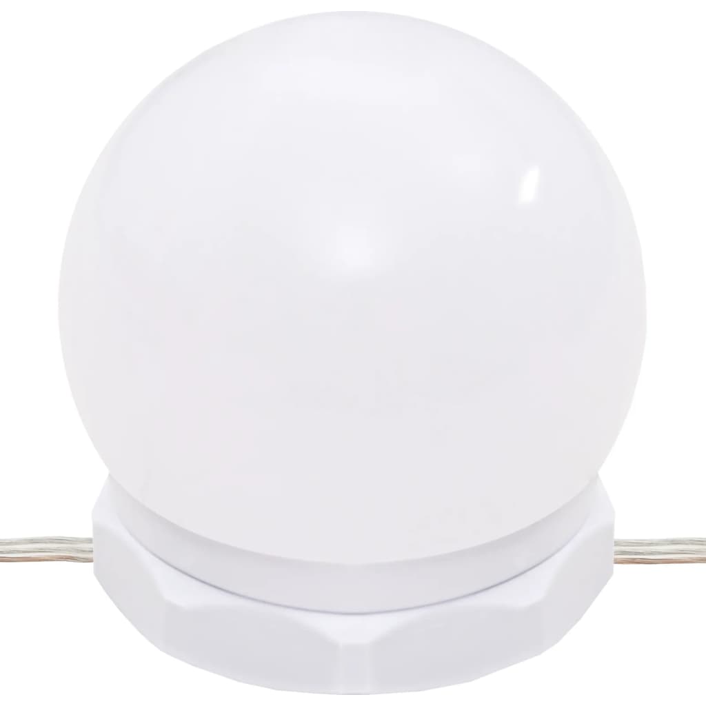 Kosmetinis staliukas su LED, pilkas, 90x50x132,5cm, mediena
