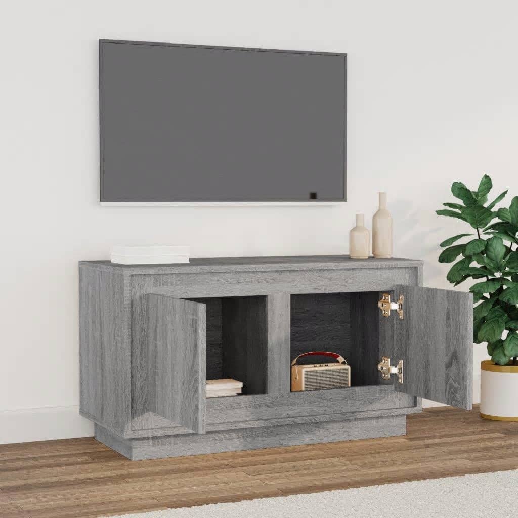 TV skapītis, pelēks ozols, 80x35x45cm, koks