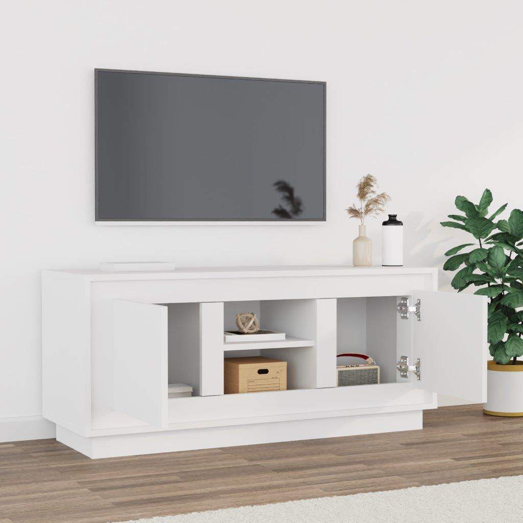 TV cabinet, white, 102x35x45cm, wood