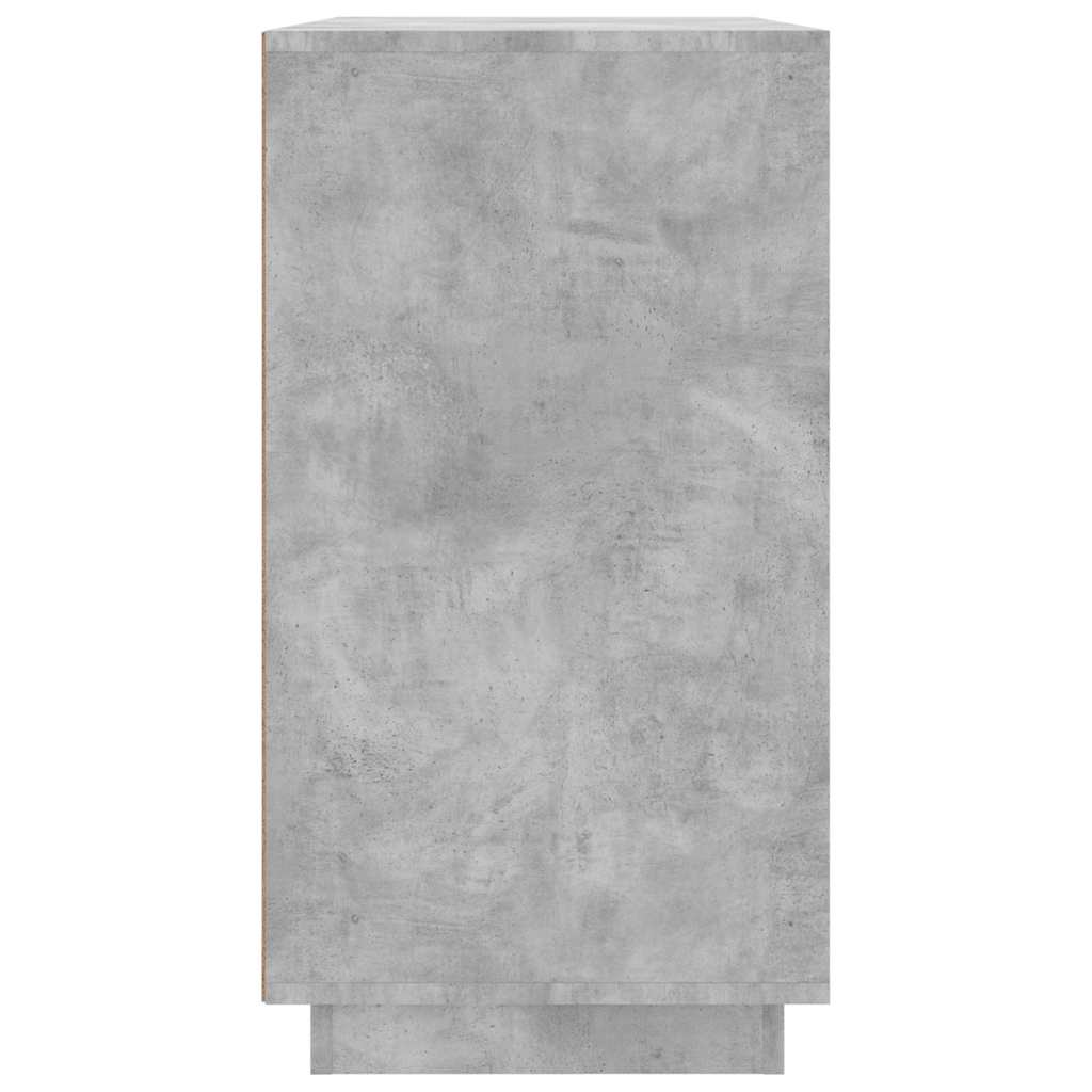 Šoninė spintelė, betono pilka, 80x34x75cm, apdirbta mediena