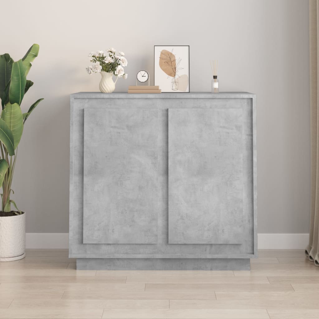 Sānu skapītis, betona pelēks, 80x34x75cm, apstrādāta koksne