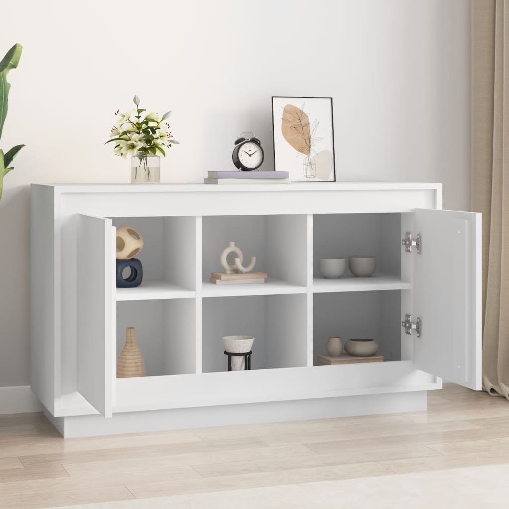 Side cabinet, white, 102x35x60cm, engineered wood